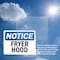 Signmission Fryer Hood, 14 in W x Rectangle, Plastic OS-2PACK-NS-P-1014-L-12928 - alternate 2